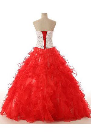 Perlenbesetztes Spitze Chiffon Paillette Quinceanera Kleid mit Bordüre