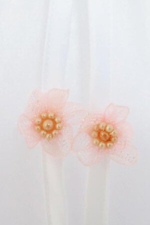 Ärmellos Plissiertes A-Line Blumenmädchenkleid mit Empire Taille mit Blume
