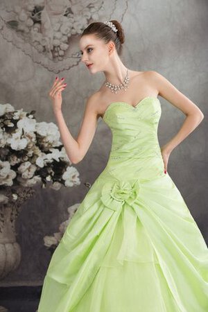 Duchesse-Linie Pick Up Paillettenbesetztes Quinceanera Kleid mit Herz-Ausschnitt mit Blume