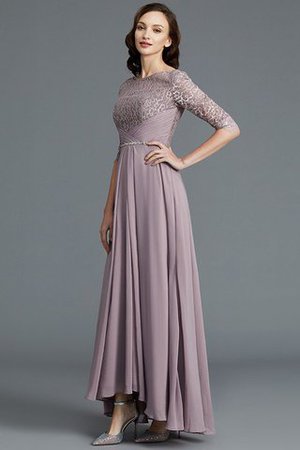 A-Linie Ärmellos Natürliche Taile Schaufel-Ausschnitt Chiffon Brautmutterkleid