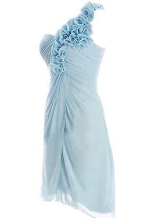 Natürliche Taile Plissiertes Ärmellos Brautjungfernkleid mit Reißverschluss mit Blume