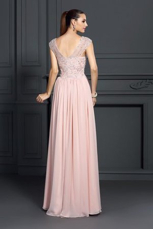 Chiffon Ärmelloses Breiter Träger Spaghetti Träger Ballkleid mit Applikation