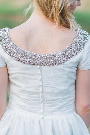 Taft Normale Taille A-Line Brautkleid mit Rüschen mit Plissierungen