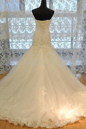 Organza Ärmelloses Bodenlanges Brautkleid mit Rüschen mit Rücken Schnürung