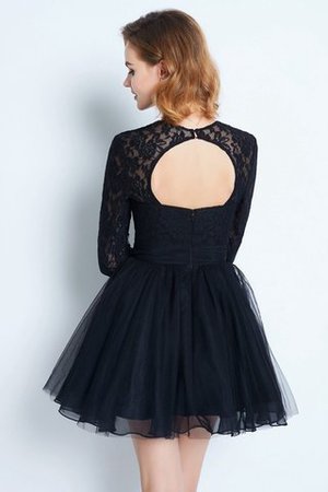 Normale Taille Lange Ärmeln A-Linie Prinzessin Cocktailkleid mit Bordüre