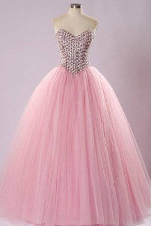 Duchesse-Linie Spitze Organza Quinceanera Kleid mit Herz-Ausschnitt mit Rüschen