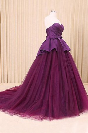 Tüll Duchesse-Linie Bodenlanges Quinceanera Kleid mit Reißverschluss mit Rücken Schnürung