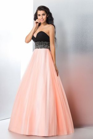 Ärmelloses Satin Reißverschluss Anständiges Quinceanera Kleid mit Herz-Ausschnitt