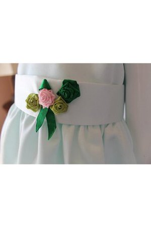 Empire Taille A-Line Knöchellanges Blumenmädchenkleid mit Schleife mit Gürtel