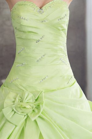 Duchesse-Linie Pick Up Paillettenbesetztes Quinceanera Kleid mit Herz-Ausschnitt mit Blume