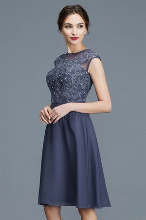 Schaufel-Ausschnitt A Linie Chiffon Prinzessin Knielanges Brautmutterkleid