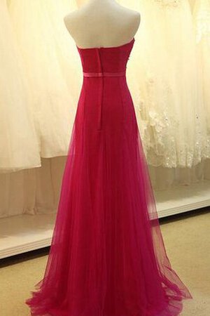 Chiffon Spitze Sweep Train Tüll Ballkleid mit Reißverschluss