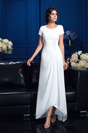 Vorn Kurz Hinten Lang Reißverschluss Prinzessin A-Line Chiffon Brautmutterkleid