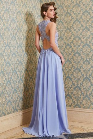 Natürliche Taile Ärmelloses Prinzessin A Linie Ballkleid aus Chiffon