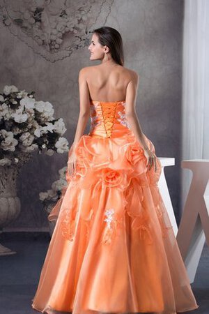 Herz-Ausschnitt Duchesse-Linie Quinceanera Kleid mit Rüschen mit Blume