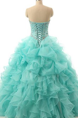 Perlenbesetztes Duchesse-Linie Sittsames Quinceanera Kleid mit Bordüre mit Rücken Schnürung