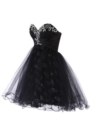 Ärmelloses Mini Bezauberndes Besonderes Cocktailkleid mit Mitte Rücken