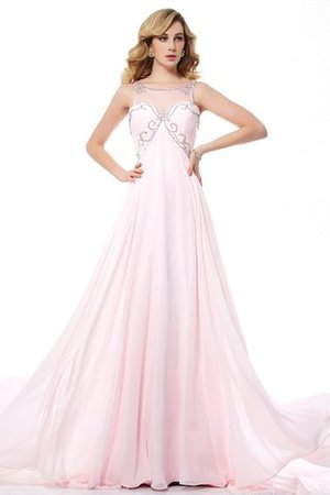 Empire Taille Chiffon Reißverschluss Perlenbesetztes Prinzessin Ballkleid