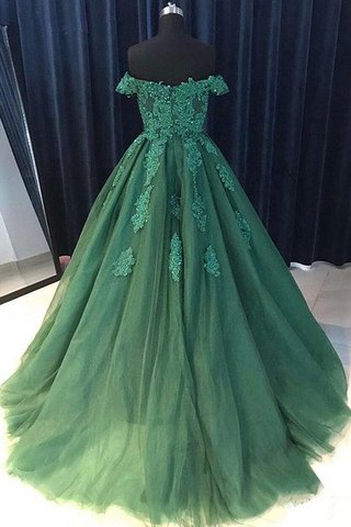 Duchesse-Linie Tüll Stilvolles Romantisches Ballkleid mit Applikation