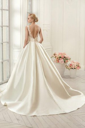 Ärmellos Schaufel-Ausschnitt A-Line Juwel Ausschnitt Luxus Brautkleid