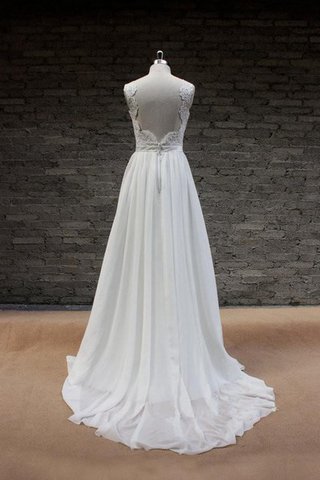 Natürliche Taile Spitze Bodenlanges Kurzes Brautkleid mit Knöpfen