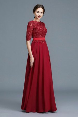 Ärmelloses Chiffon Schaufel-Ausschnitt Prinzessin Bodenlanges Brautmutterkleid