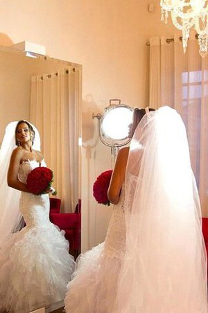 Plissiertes Meerjungfrau Stil Herz-Ausschnitt Drapiertes Modisches Brautkleid