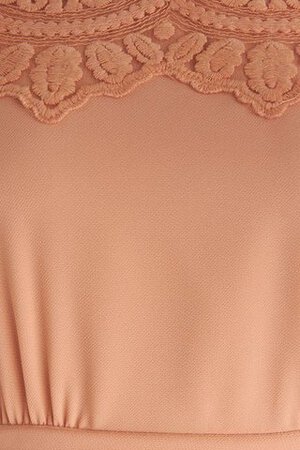 Normale Taille Reißverschluss Chiffon Juwel Ausschnitt Brautjungfernkleid mit Applike