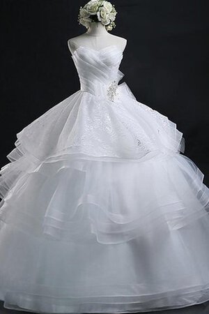 Ärmellos Herz-Ausschnitt Duchesse-Linie Romantisches Schlichtes Brautkleid