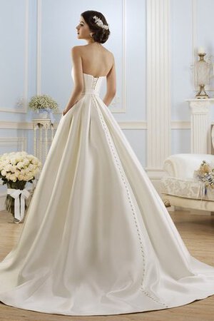 Hoher Kragen Duchesse-Linie A Linie Luxus Brautkleid mit Schmetterlingsknoten