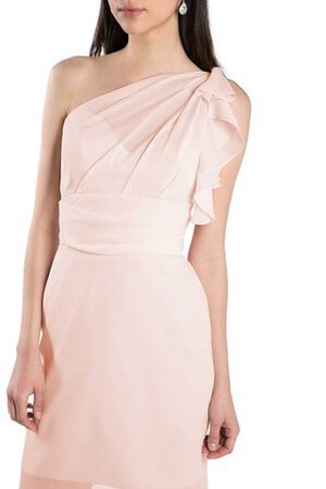 Ein Träger Chiffon Drapiertes Mini Abschlusskleid ohne Ärmeln