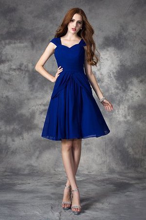 Ärmelloses Chiffon A Linie Prinzessin Cocktailkleid mit Spaghettiträger