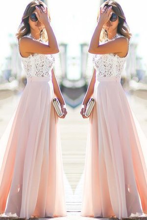 Prinzessin A-Line Ärmelloses Exquisit Abendkleid mit Juwel Ausschnitt