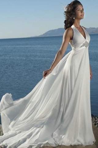 Strand Enganliegendes A-Line Gericht Schleppe Elegantes Brautkleid