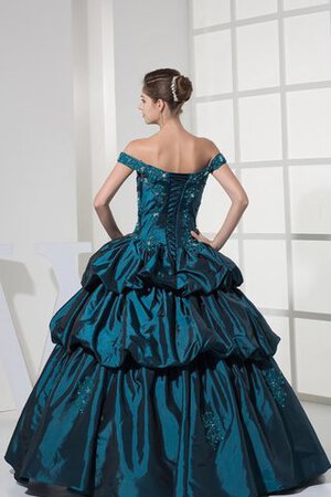 Duchesse-Linie Pick Up Spaghetti Träger Quinceanera Kleid mit Applike mit Rücken Schnürung