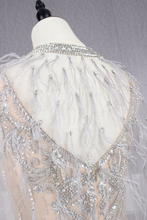 Tüll Schön Meerjungfrau Stil Brautkleid mit Perlen ohne Ärmeln