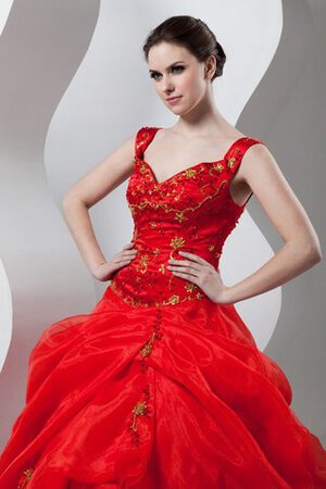 Gesticktes Pick Up Duchesse-Linie Quinceanera Kleid mit Perlen mit Schulterfreier Ausschnitt