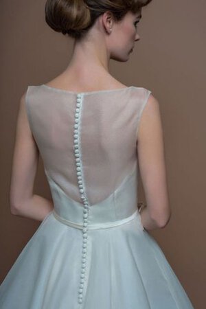 Ärmelloses Organza Mini Legeres Wadenlanges Brautkleid