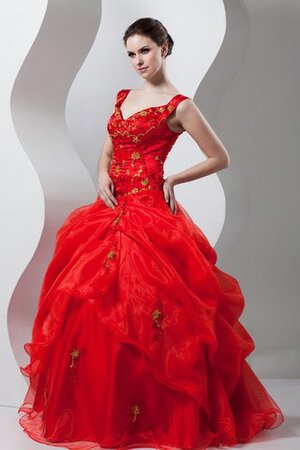 Gesticktes Pick Up Duchesse-Linie Quinceanera Kleid mit Perlen mit Schulterfreier Ausschnitt