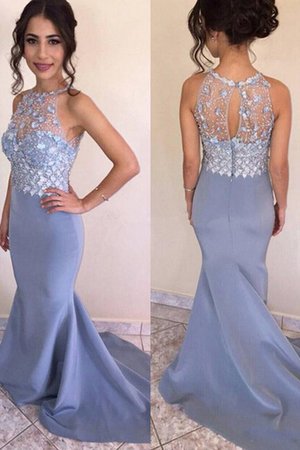 Eingängig Satin Meerjungfrau Stil Ballkleid mit Kristall mit Natürlicher Taille