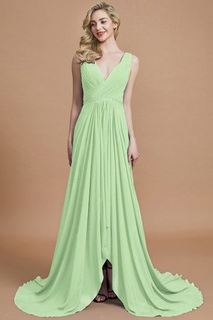 Chiffon Prinzessin Natürliche Taile A-Line Ärmellos Brautjungfernkleid