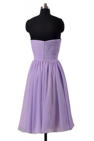 Ärmelloses Trägerlos Normale Taille Gekerbter Ausschnitt Chiffon Brautjungfernkleid