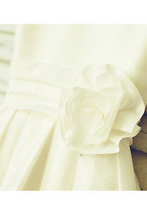 Natürliche Taile Prinzessin Wadenlanges Blumenmädchenkleid aus Chiffon mit Blume