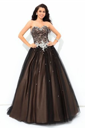 Normale Taille Ärmelloses Duchesse-Linie Sittsames Bodenlanges Quinceanera Kleid