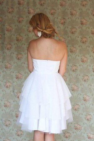 Natürliche Taile Tüll A-Line Bescheidenes Brautkleid mit Reißverschluss