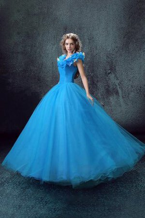 Ärmelloses Organza Satin Paillette Normale Taille Quinceanera Kleid