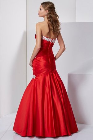 Empire Taille Satin Herz-Ausschnitt Meerjungfrau Stil Abendkleid mit Applikation