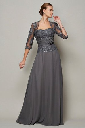 Normale Taille Herz-Ausschnitt Anständiges Bodenlanges Brautmutterkleid aus Chiffon