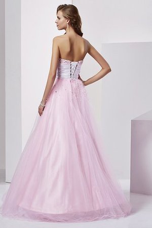 Duchesse-Linie Ärmelloses Herz-Ausschnitt Bodenlanges Sittsames Quinceanera Kleid