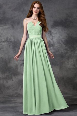 Chiffon Herz-Ausschnitt Prinzessin Anständiges Bodenlanges Brautjungfernkleid